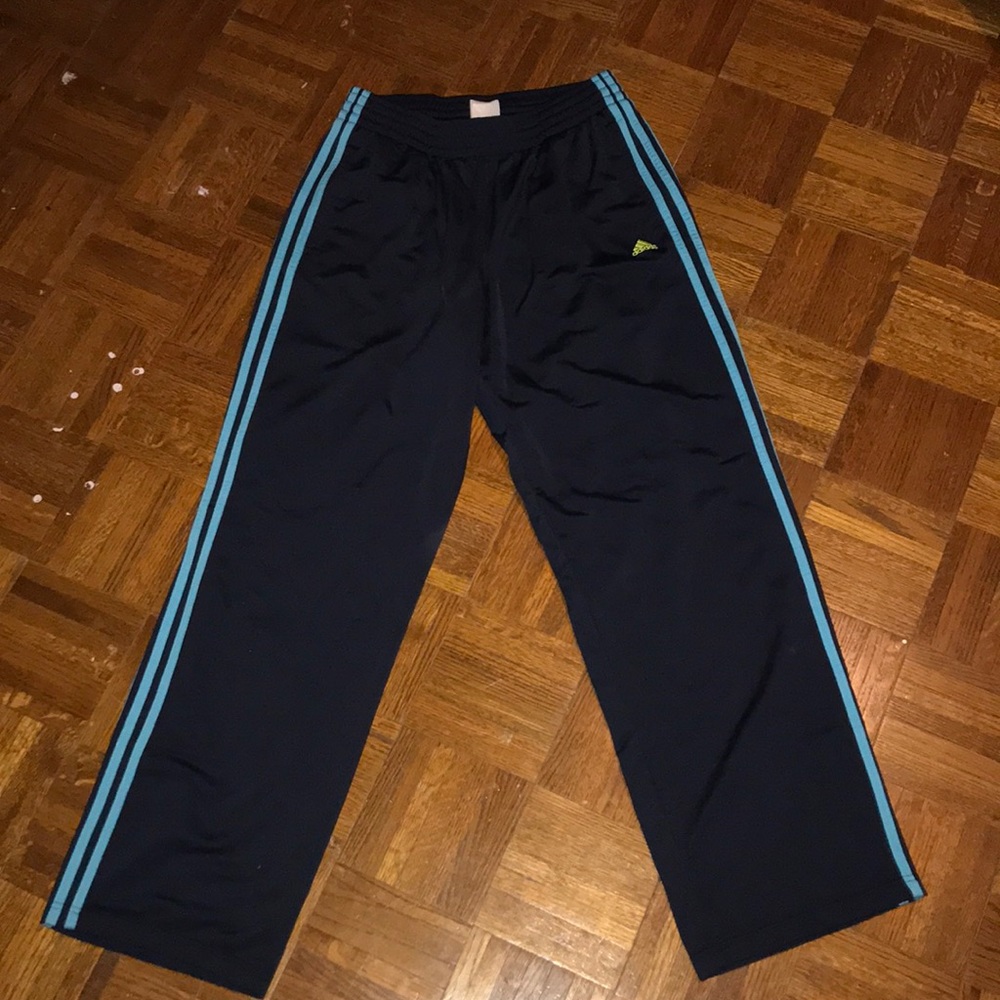 Navy blue Adidas sweat pants